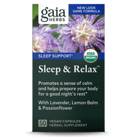 Gaia Herbs Sleep & Relax carton front || 50 ct