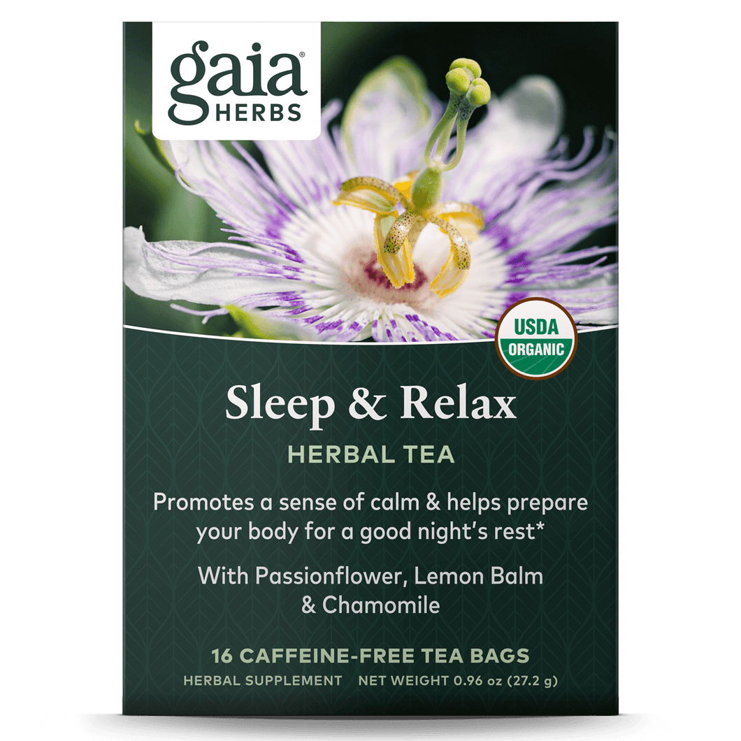 Gaia Herbs Sleep & Relax Herbal Tea for Sleep Support || 16 ct