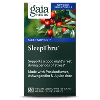 Gaia Herbs SleepThru carton front || 60 ct
