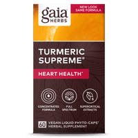 Gaia Herbs Turmeric Supreme Heart carton front || 60 ct
