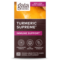 Gaia Herbs Turmeric Supreme Immune Support carton front || 20 ct