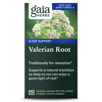 Gaia Herbs Valerian Root capsules carton front || 60 ct