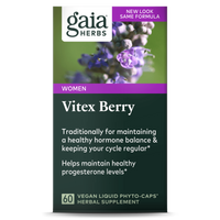 Gaia Herbs Vitex Berry carton front || 60 ct