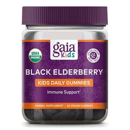 GaiaKids® Black Elderberry Kids Daily Gummies for Immune Support || 40 ct